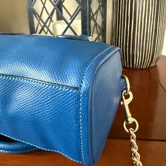 COACH BABY BENNETT SATCHEL CROSSBODY BAG Blue Leather - Picture 5 of 16